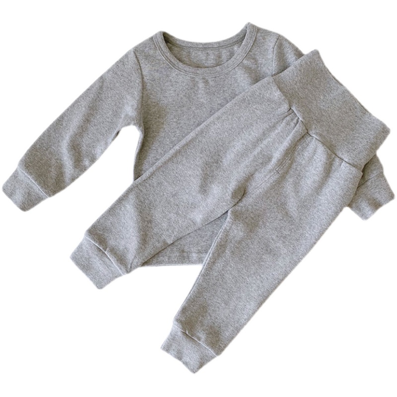 BROKEN CODE CLEARANCE CHILDRENS PAJAMAS COTTON LONG-SLEEVED HIGH-WAISTED BELLY PROTECTION SUITS BOYS GIRLS BABY AUTUMN AND WINTER LOUNGEWEAR