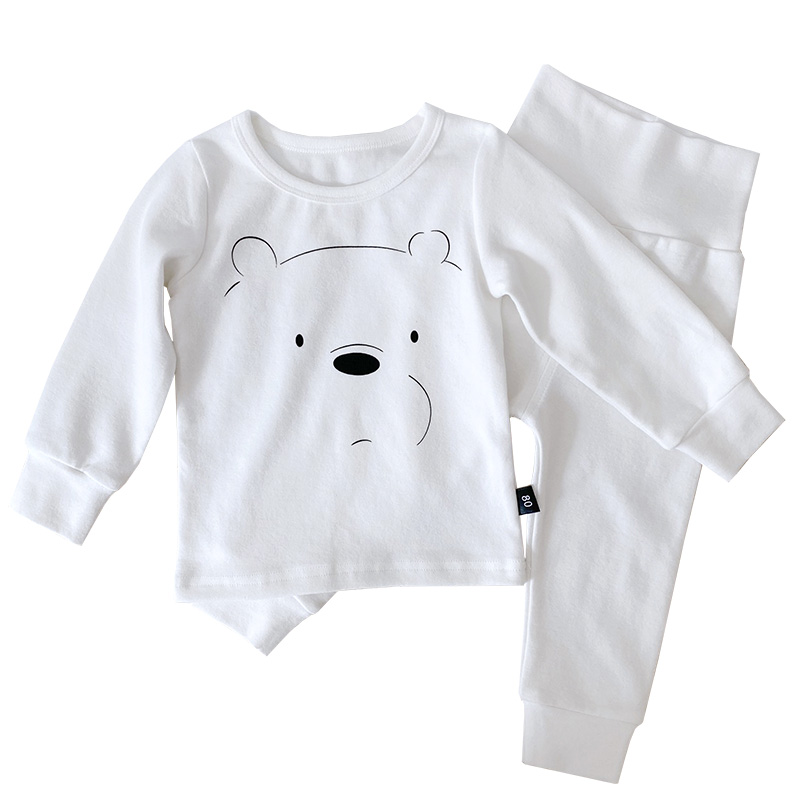 CHILDRENS PAJAMAS COTTON AUTUMN AND WINTER BRUSHED SPRING AND AUTUMN CARTOONS HIGH-WAISTED THERMAL UNDERWEAR BOYS BABIES GIRLS AUTUMN CLOTHES SETS