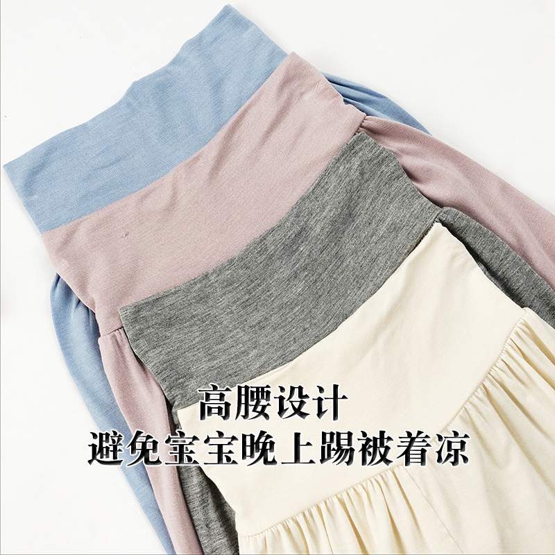 CHILDRENS PAJAMAS MODAL COTTON SILK SUMMER THIN SECTION SHORT-SLEEVED HIGH-WAIST BELLY PROTECTION SUIT BOYS AND GIRLS BABY HOME CLOTHES