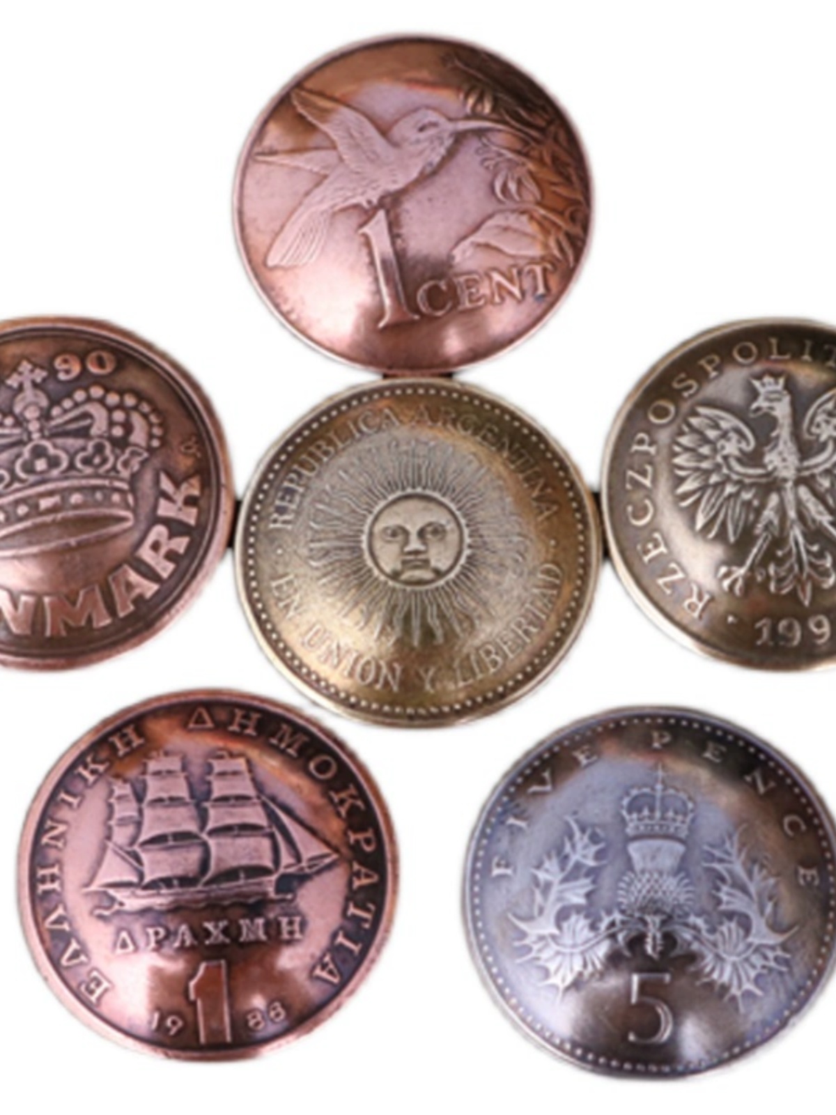 HANDMADE DIY RETRO REAL COIN CLOTHES DECORATIVE BUTTON COIN CUFFLINKS LEATHER GOODS WEALTH CLOTH BUCKLE COIN BADGE 17-18MM