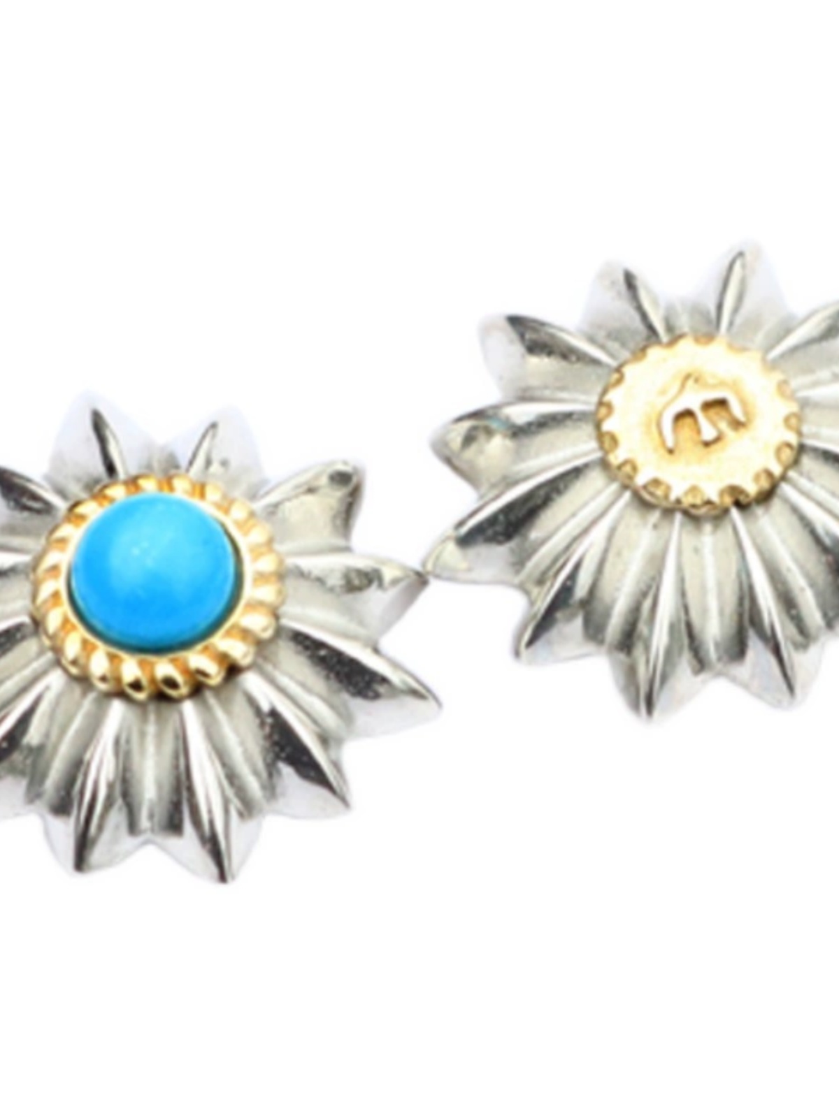 [SEIKO] RE-ENGRAVED GORO`S TAKAHASHI  TURQUOISE INLAID CHRYSANTHEMUM NAIL LEATHER ROPE LOCK BEAD CHRYSANTHEMUM BUCKLE