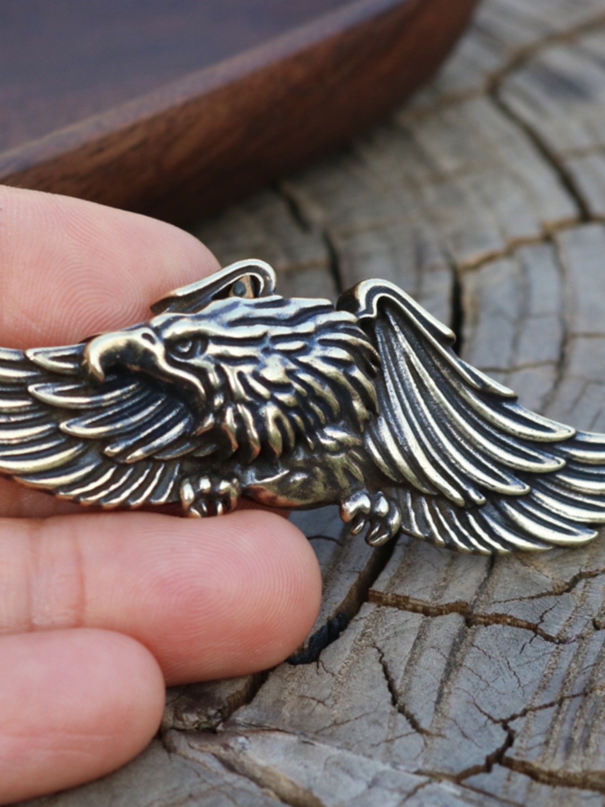 [SEIKO] BRASS ORNAMENTAL BUCKLE FLYING EAGLE FINANCIAL CLOTH BUCKLE HANDMADE LEATHER GOODS LEATHER CARVING ACCESSORIES