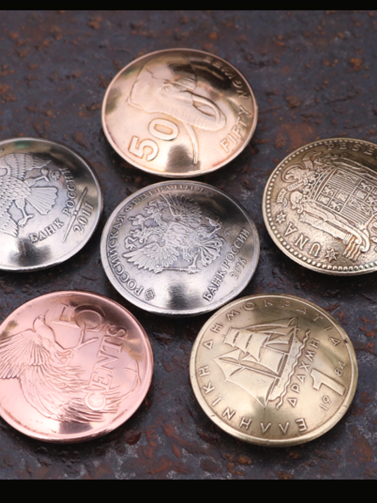 HANDMADE DIY RETRO REAL COIN CLOTHES DECORATION BUTTONS COIN CUFFLINKS LEATHER GOODS CLOTH BUCKLE METAL BADGE 20-21MM