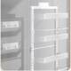 Bathroom storage rack, four-layer bathroom rack, punch-free storage rack, toiletries, wall-mounted storage rack