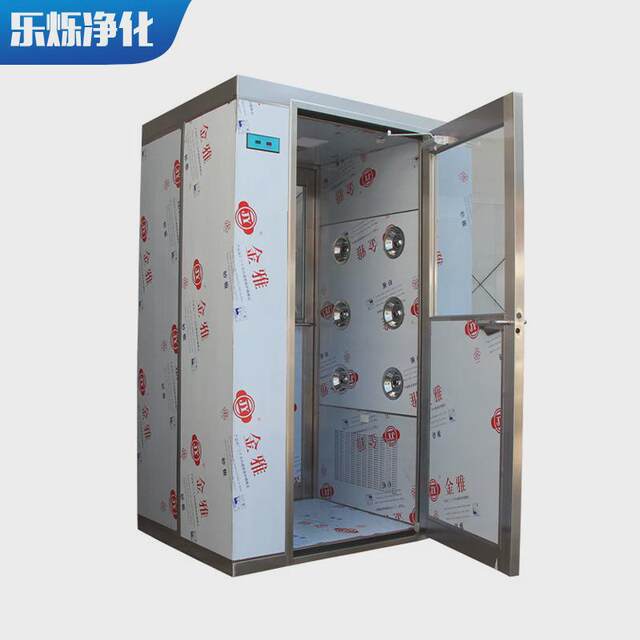 Quick roller shutter door air shower room factory single person single blown stainless steel cargo shower room passage dust-free workshop air shower door