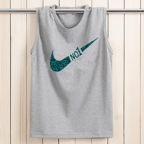 SPORTS VEST MENS SLEEVELESS T-SHIRT COTTON BREATHABLE FITNESS BASE WIDE SHOULDER SUMMER YOUTH LOOSE BASKETBALL UNIFORM