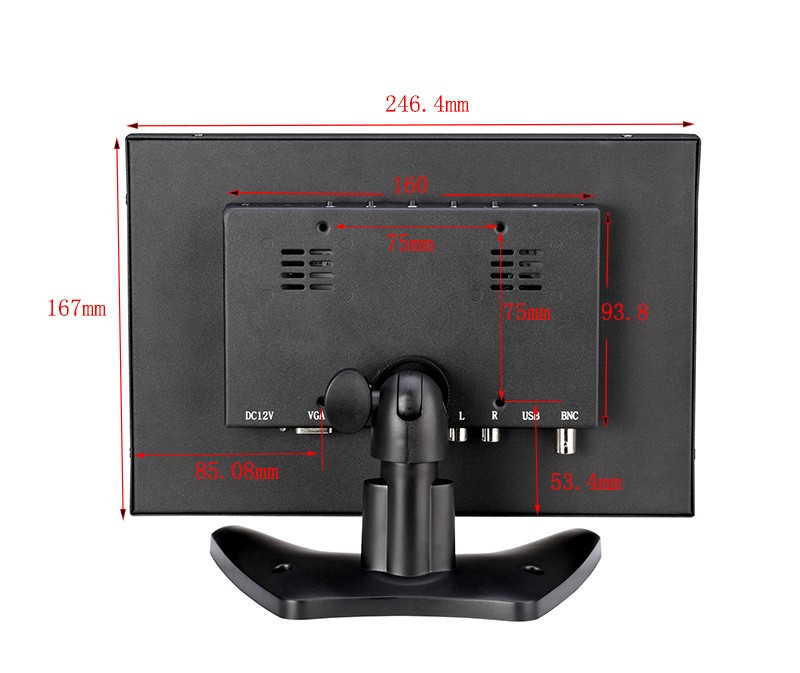 WIDESCREEN 10-INCH 10.1-INCH HIGH-DEFINITION IRON SHELL LCD MONITOR FULL-VIEW IPS SCREEN 1920*1200 TOUCH TOUCH