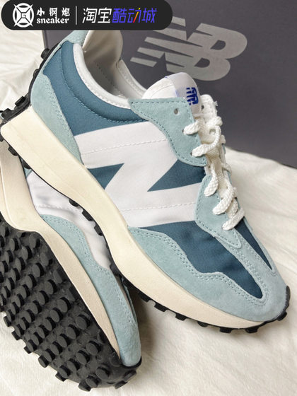 New Balance NB327系列湖蓝色女缓震休闲运动老爹跑步鞋WS327LE1