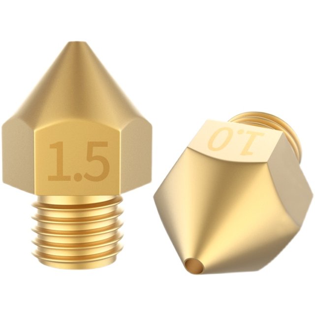 3D printer accessories external thread large diameter aperture 1mm1.5MM2MM/3MM consumable nozzle nozzle brass
