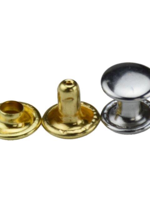 80 sets of high-quality pure copper rivets + installation tools and nail buckles metal I-shaped nails DIY handmade hardware leather art silver