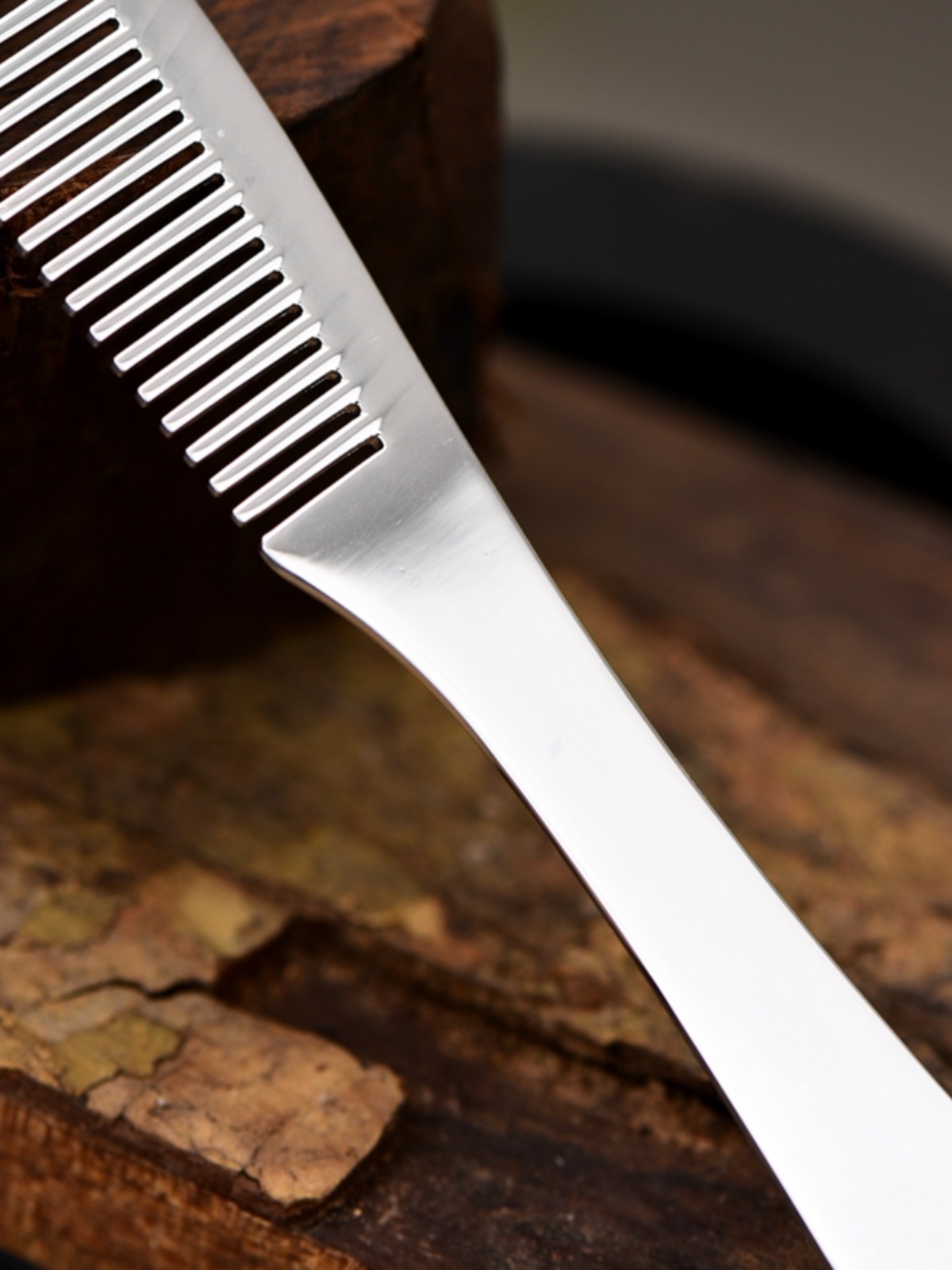 순수 실버 999 헤어 빗 광택 두꺼운 솔리드 긴 실용적인  수제 헤어 빗 눈송이 실버 어머니를위한 선물을 긁어