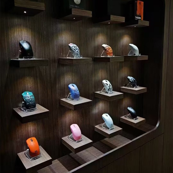 鼠标展示架支架键盘展示架亚克力收纳架电竞网吧专卖店桌搭电脑店