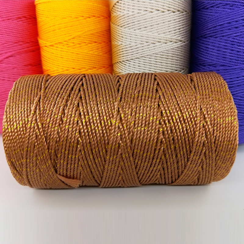THICK STRANDS HOOK WRAP THREAD ICE SILK THREAD CROCHET THREAD BRIGHT SILK THREAD HAND-KNITTED HOOK SUMMER HAT BAG SUMMER COOL HAT CUP SET