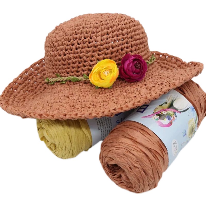 RIHE RATTAN THREAD HAND-WOVEN DIY MATERIAL SUMMER SUNHAT HOOK BAG WRAP RIBBON HOOK HAT THREAD