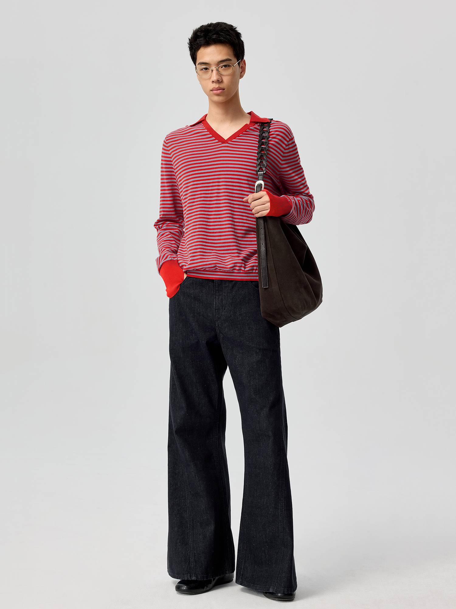 Simple Project] Striped Knit Polo Shirt - OLDLAUNDRY