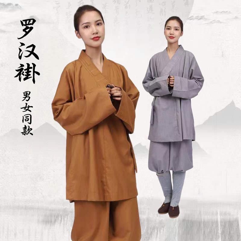 ARHAT GOWN MONK SUIT LAY SUIT SHORT GOWN SMALL GOWN ARHAT SHIRT MONK NUN MONK ROBE MENS AND WOMENS GRAY MONK ROBE