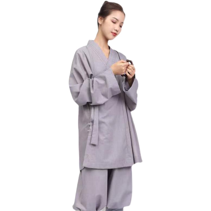 ARHAT GOWN MONK SUIT LAY SUIT SHORT GOWN SMALL GOWN ARHAT SHIRT MONK NUN MONK ROBE MENS AND WOMENS GRAY MONK ROBE