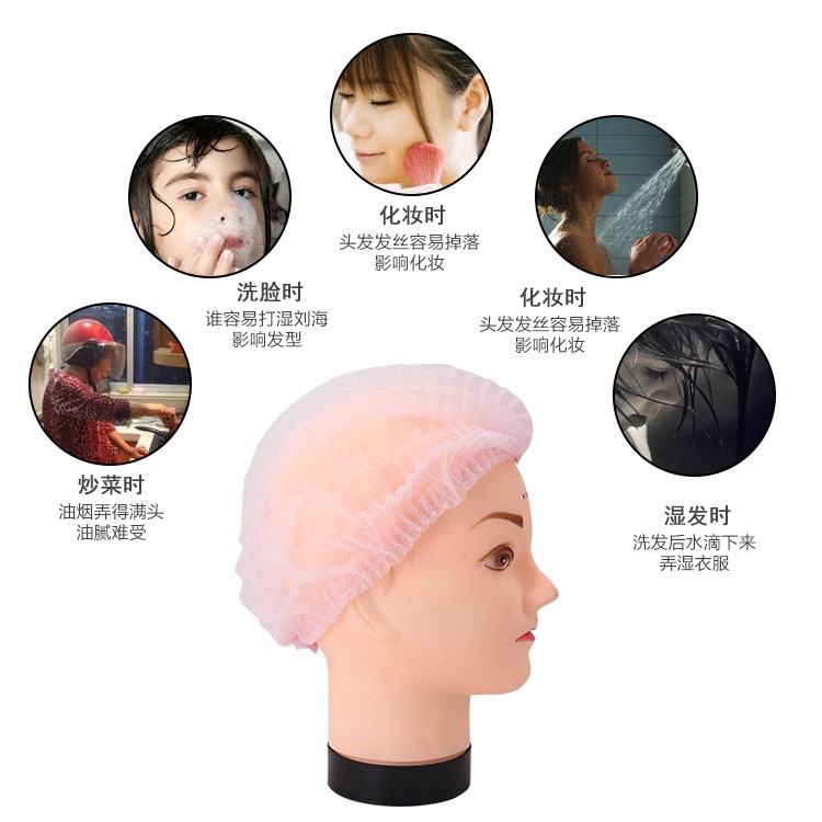 DISPOSABLE SHOWER CAPS BEAUTY SALONS HAIRDRESSING SPECIAL MENS AND WOMENS BATHS THICKENED NOT ENLARGED WATERPROOF AND FUME-PROOF HOUSEHOLD HAIR MASKS