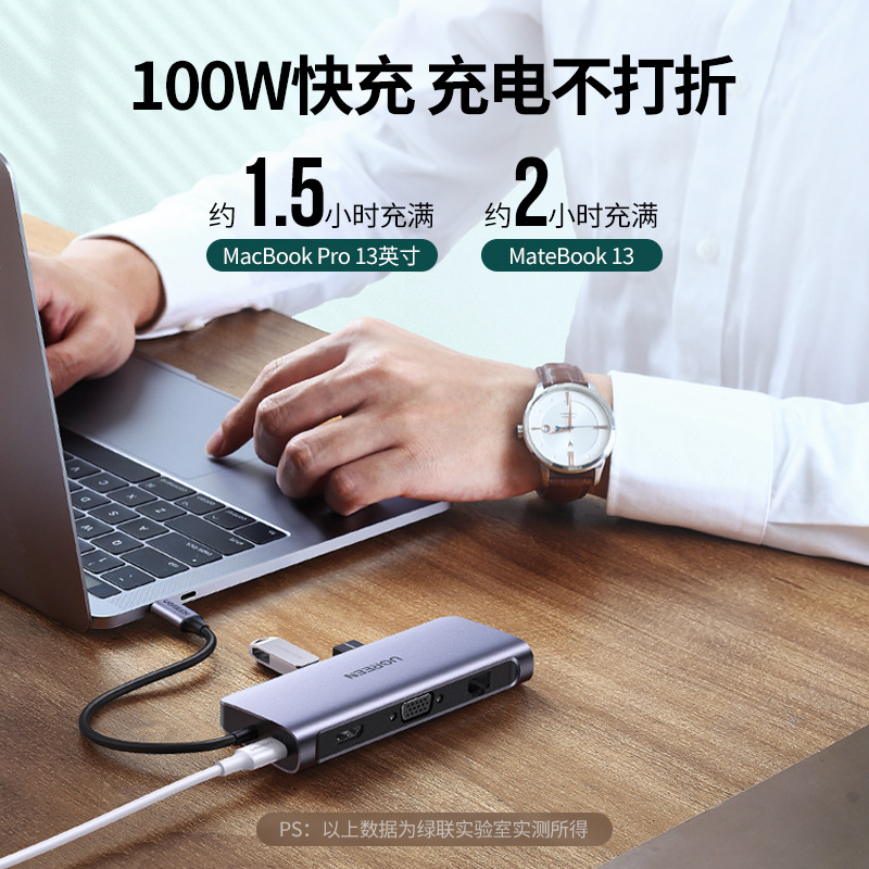 GREENLINK TYPEC DOCKING STATION EXPANSION NOTEBOOK USB ADAPTER IS SUITABLE FOR APPLE MACBOOKPRO HUAWEI HAND