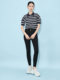 BNX2025 spring and summer new women's black high-waist slim-fitting slim feet pants pencil pants trousers simple and versatile