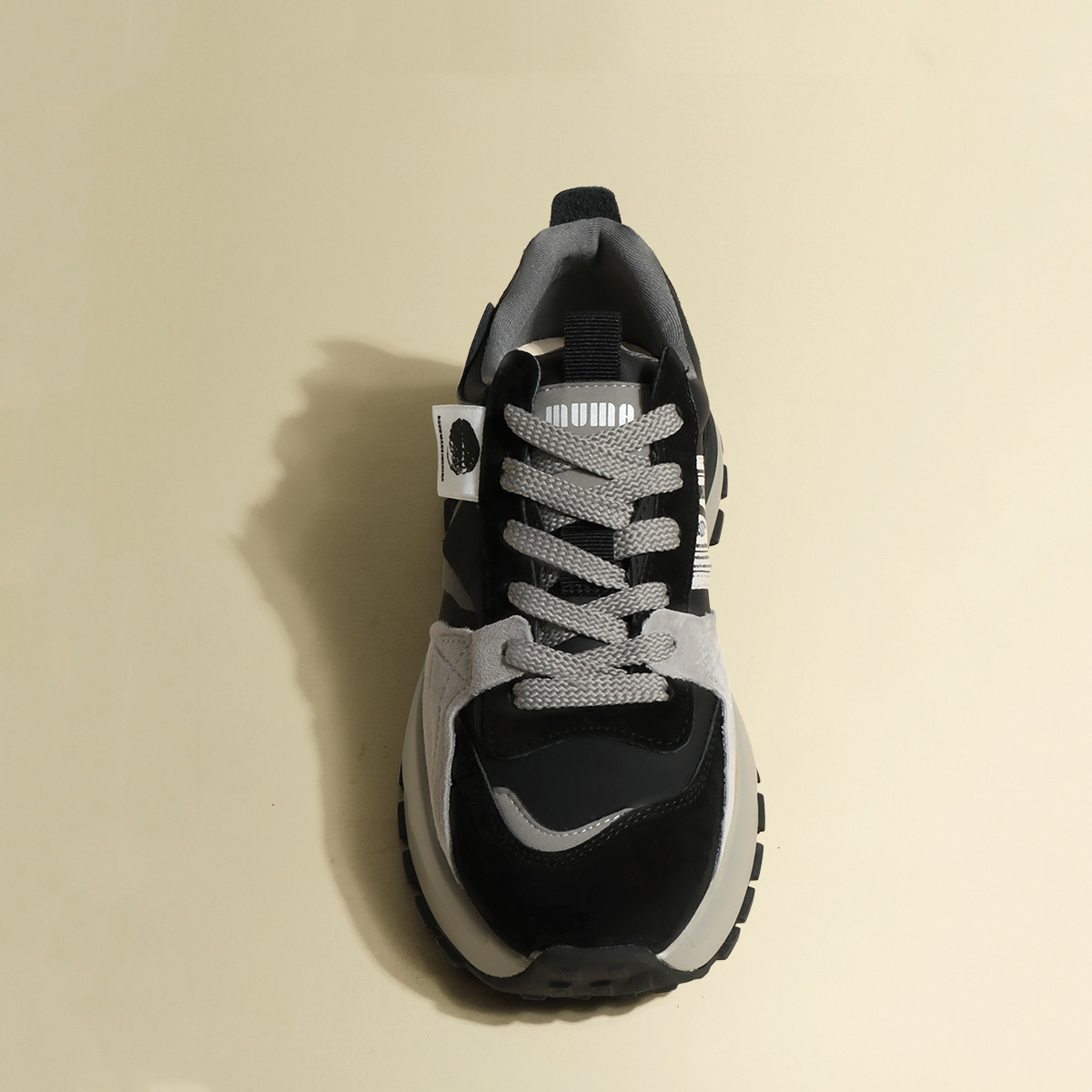 ISNT THIS THE SHOES OF THE HEROINE OF A KOREAN DRAMA  RETRO COLOR-BLOCK MATTE PLATFORM PLATFORM VERSATILE CASUAL SNEAKERS FORREST GUMP SHOES