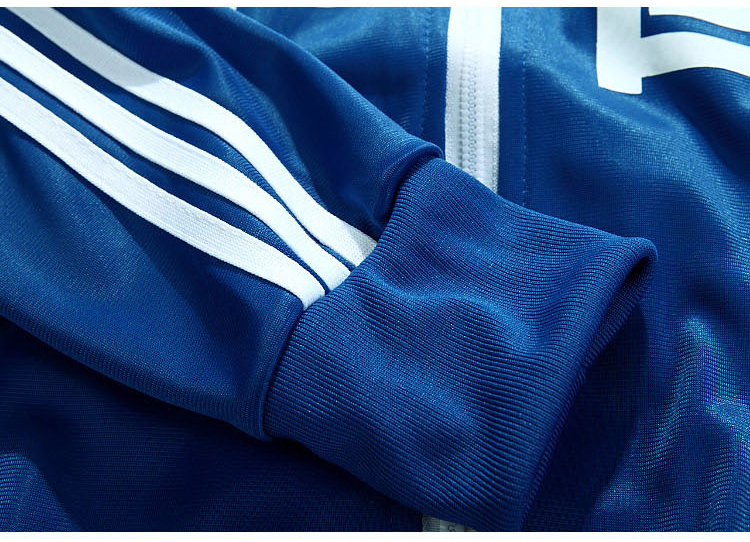 KNITTED FABRIC SCHOOL GENERAL MALE AND FEMALE STUDENTS MILITARY TRAINING PERFORMANCE ACTIVITY WEAR MENS AND WOMENS BLUE VINTAGE SPORTSWEAR SET