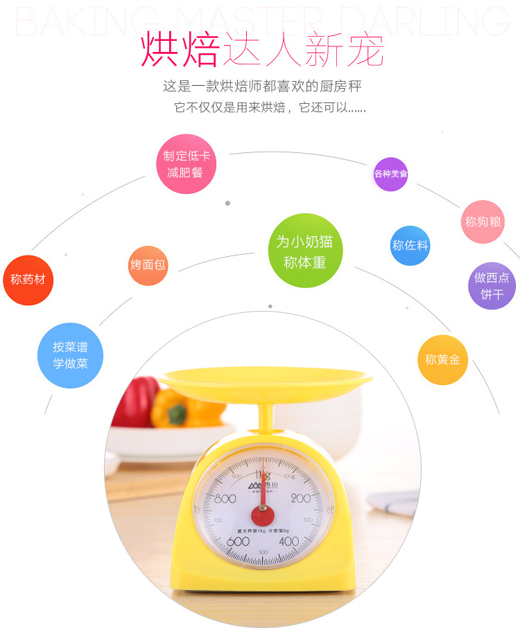 정통 XIANGSHAN 주방 규모 음식 베이킹 트레이 규모 교육 규모 피자 헛 피자 측정 500G|1KG