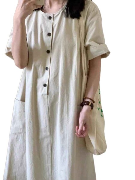 高级感孕妇装女夏季大码裙可哺乳裙子舒适透气夏装洋气孕期连衣裙 — 5