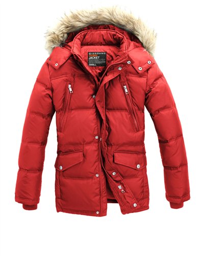 GIORDANO MENS JACKET STYLISH MULTI-POCKET TEFLON MIDI DOWN JACKET 01072589