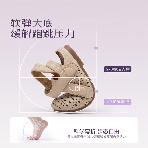 女童凉鞋女款2026新款森系女孩甜美包头凉鞋软底公主鞋时尚小皮鞋 — 3