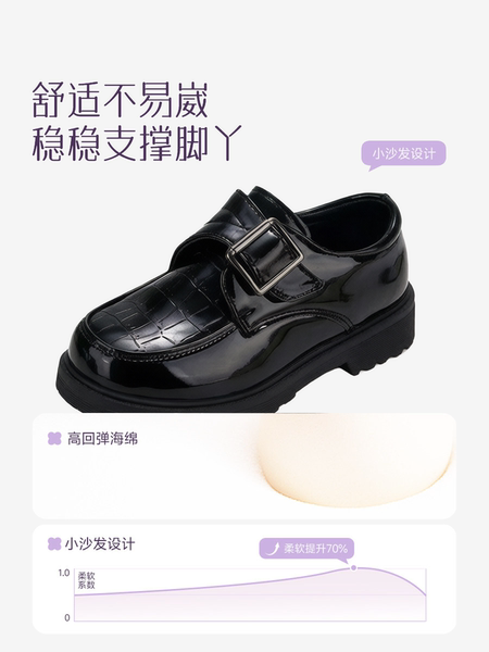 男童黑色皮鞋英伦风休闲洋气男款舒适夏季巨好看学生单鞋2026新款 — 3