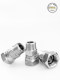 304 stainless steel inner and outer wire cap movable connection Rotating inner and outer wire joint Cap buckle joint 2 points 3 points 4 points 6 points