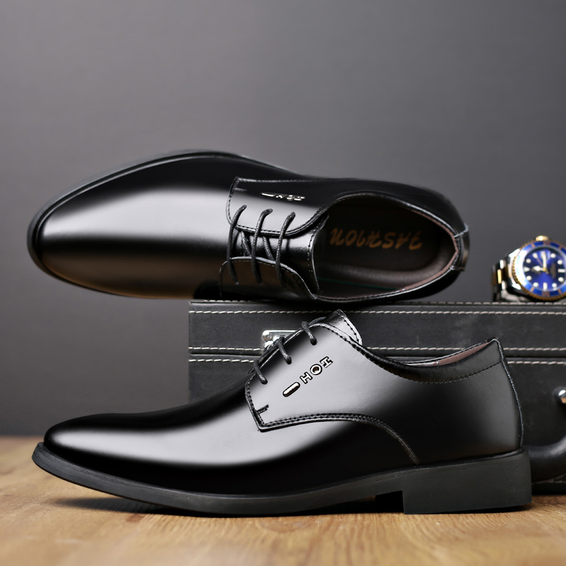 LEATHER SHOES MENS GENUINE LEATHER 2024 NEW WINTER VELVET WARM LEATHER SHOES BRITISH BUSINESS FORMAL WEAR CASUAL DAD COTTON SHOES