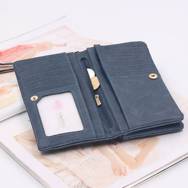 RETRO LONG WALLET WOMENS 2022 NEW EUROPEAN AND AMERICAN MULTIFUNCTIONAL WOMENS WALLET CLUTCH COIN PURSE