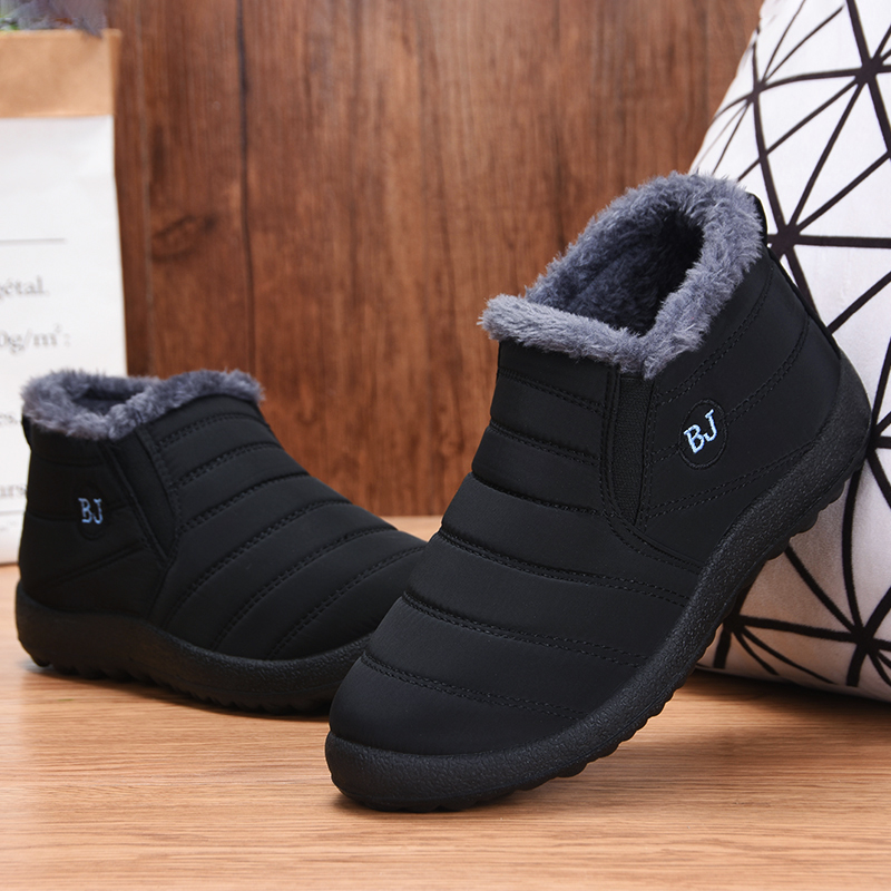 WINTER OLD BEIJING COTTON SHOES MENS SHOES MENS VELVET WARM SHOES FOR THE ELDERLY SNOW SHOES COTTON BOOTS WATERPROOF SNOW BOOTS