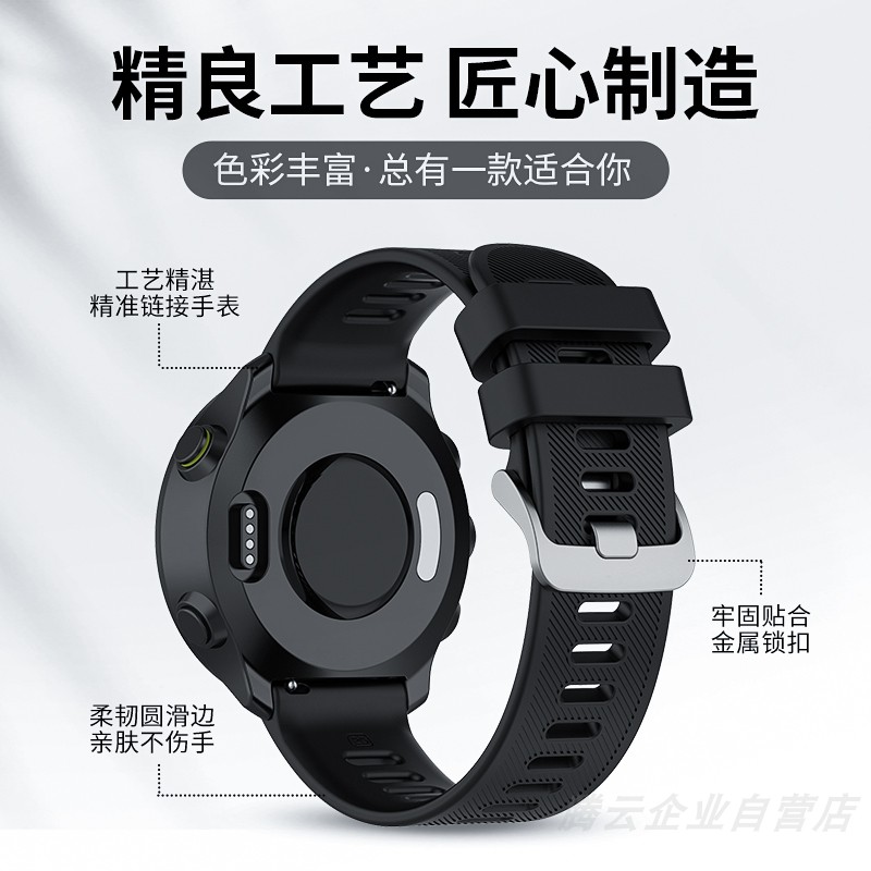 COMPATIBLE GARMIN FORERUNNER 158 55 WATERPROOF SILICONE TWILL STRAP RING DUST PLUG CHARGING CABLE PROTECTIVE CASE