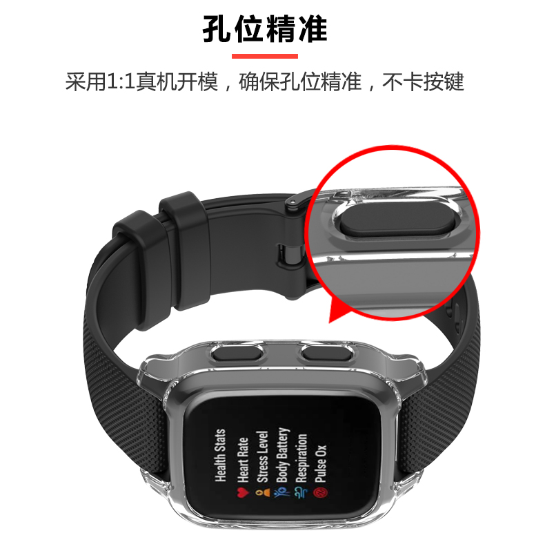 SUITABLE FOR GARMIN VENU SQ 2 WATCH STRAP CASE TPU HALF PACK MUSIC DUST PLUG