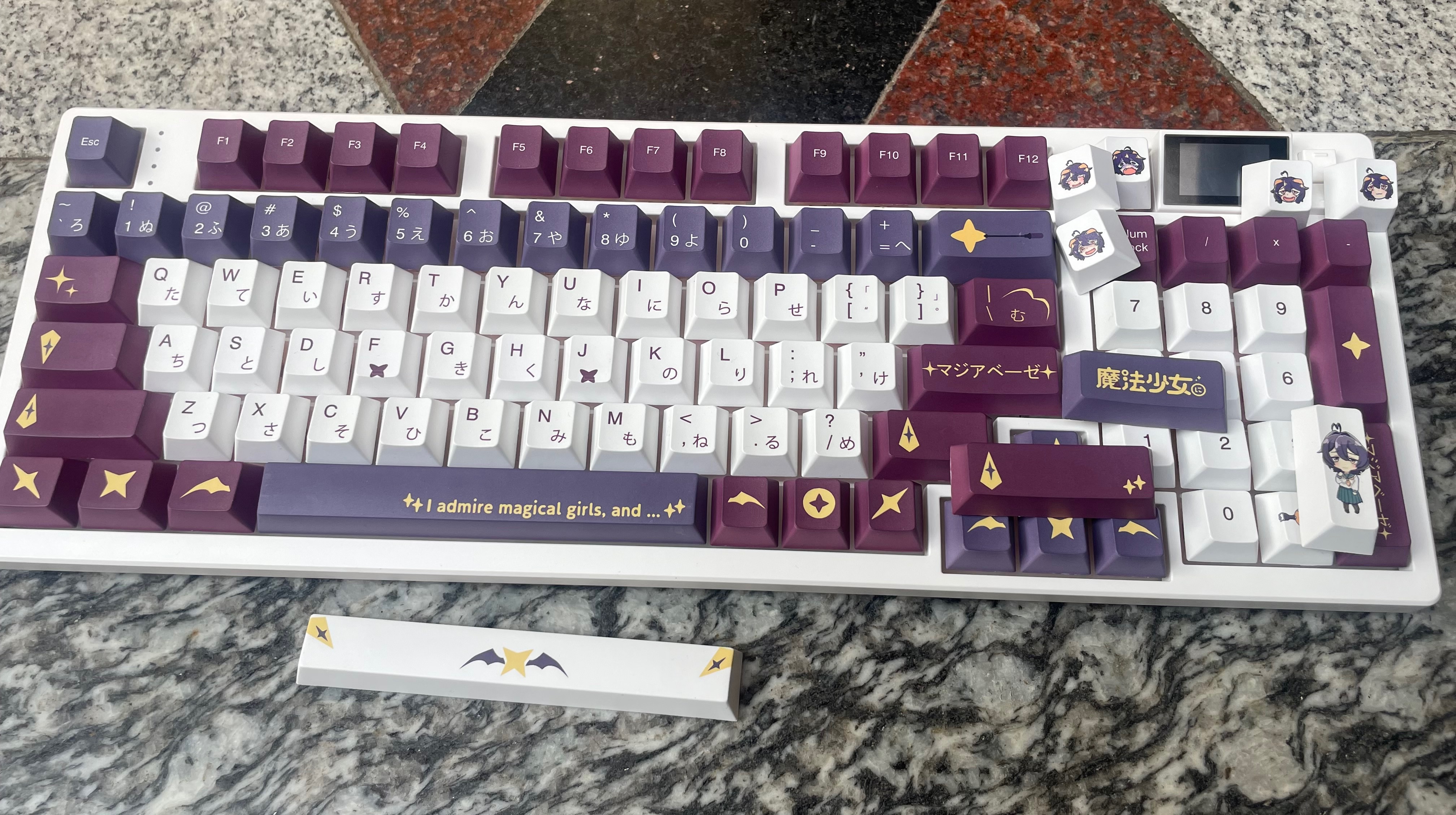 DREAMING OF BECOMING A MAGICAL GIRL HIIRAGI MAI TINA MAPLE CANDY CHARACTER THEMED KEYCAPS PBT SUBLIMATION KEYCAPS