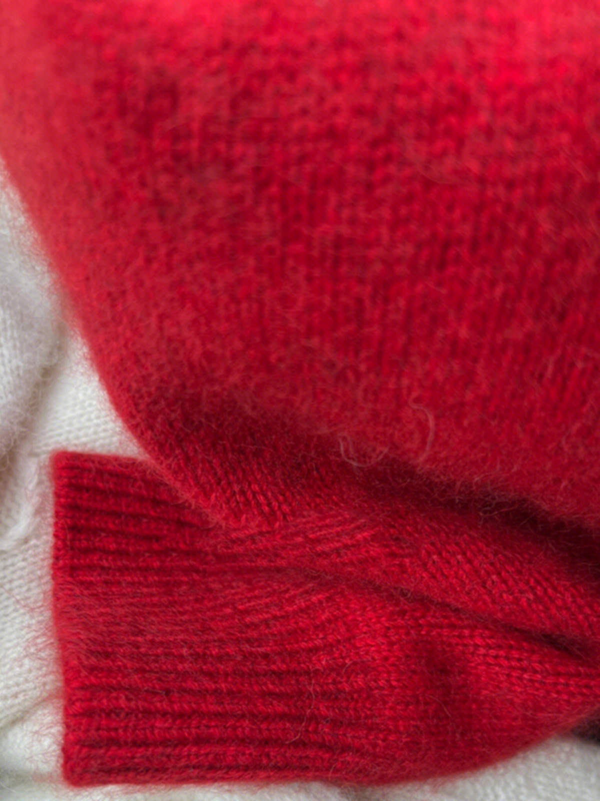 AUTUMN AND WINTER 2024 HIGH-END DESIGN SENSE FRIED STREET LAZY WIND EUROPEAN GOODS RACCOON VELVET NEW YEAR NATAL YEAR RED SWEATER GIRL