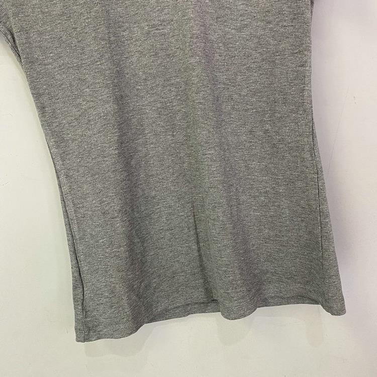 브랜드 할인 철수 대외 무역 수출 마지막 주문 틈새 간단한 스레드 탄성 반팔 여성용 슬림 다목적 여성용 탑