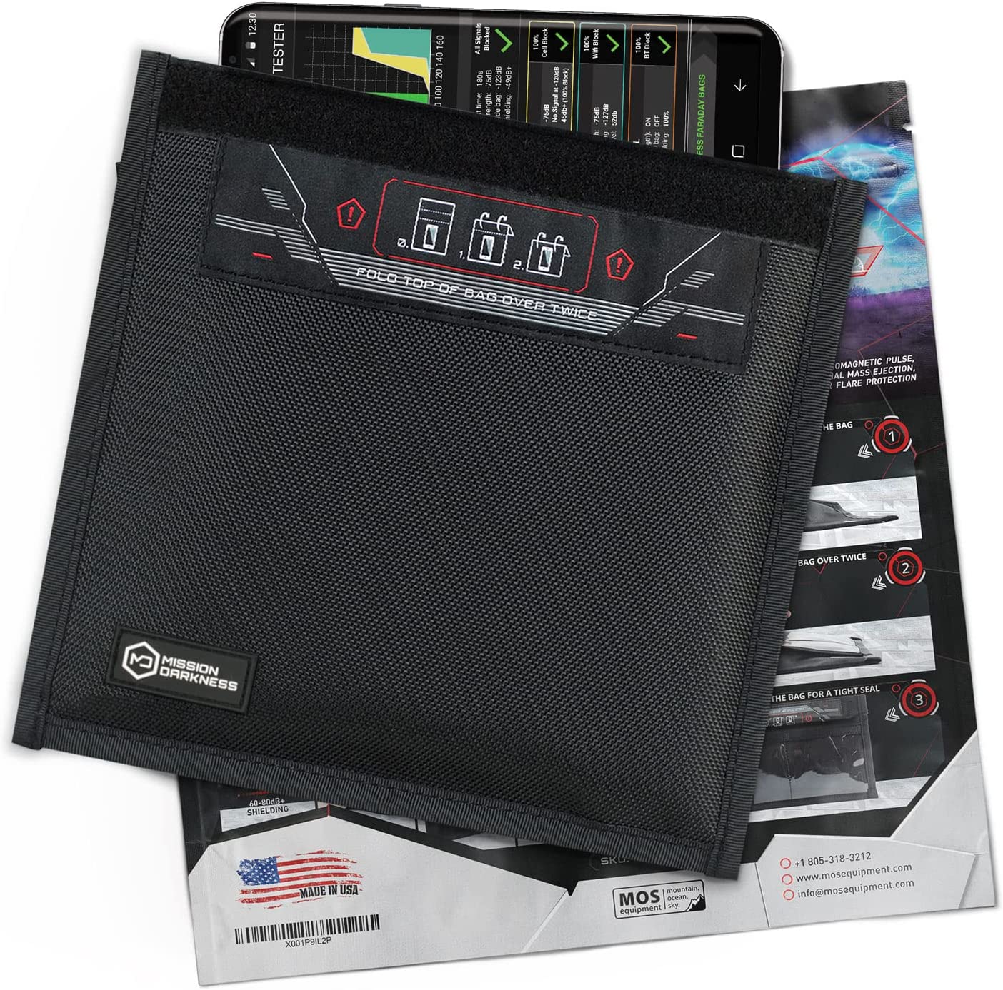 MISSION DARKNESS NON-WINDOW FARADAY BAG FOR PHONES || DEVICE