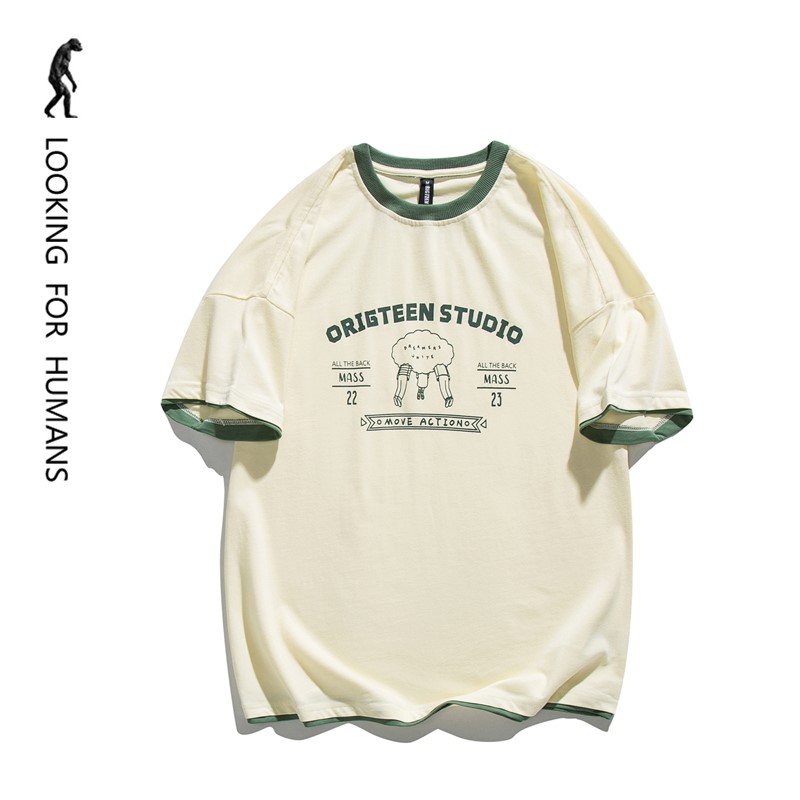 [LOOKING FOR HUMANS] SIGNALS FOR ASSEMBLING SUMMER ORIGINAL CARTOON PRINT FAKE TWO LOOSE COUPLES