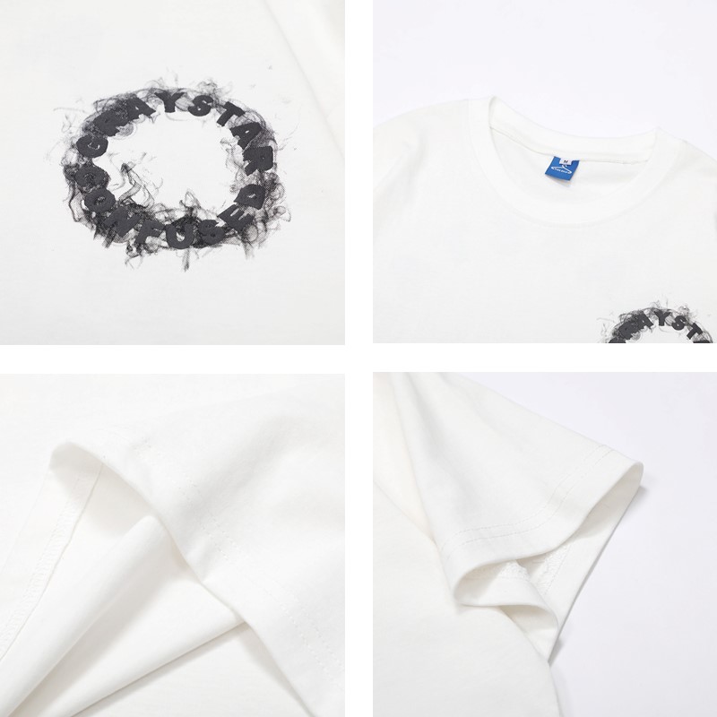 [LOOKING FOR HUMANS] 2024 TRENDY SUMMER NEW HIGH STREET BACK LETTERS FASHION BF LOOSE COUPLE