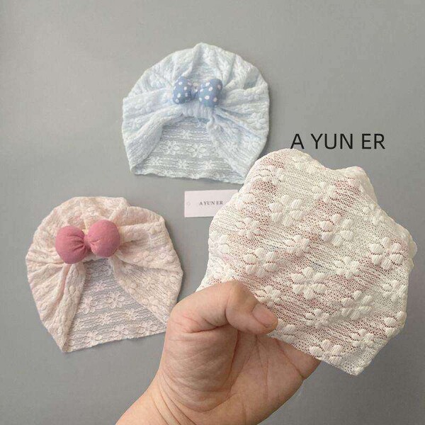 秋季薄款婴儿帽子新生婴幼儿可爱公主胎帽宝宝无骨护囟门洋气印帽 — 4