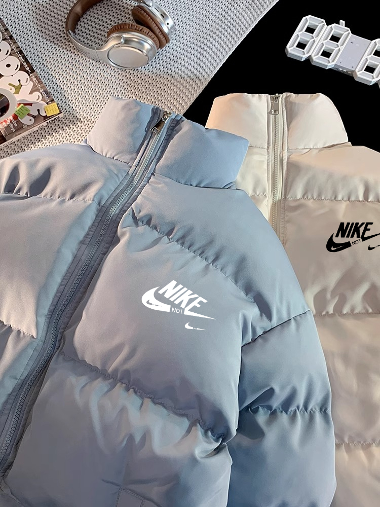 BRAND FOREIGN TRADE COUNTER CLEARANCE TREND WINTER THICKENED DOWN JACKET COUPLE STAND-UP COLLAR WINDPROOF WARM COTTON CLOTHING