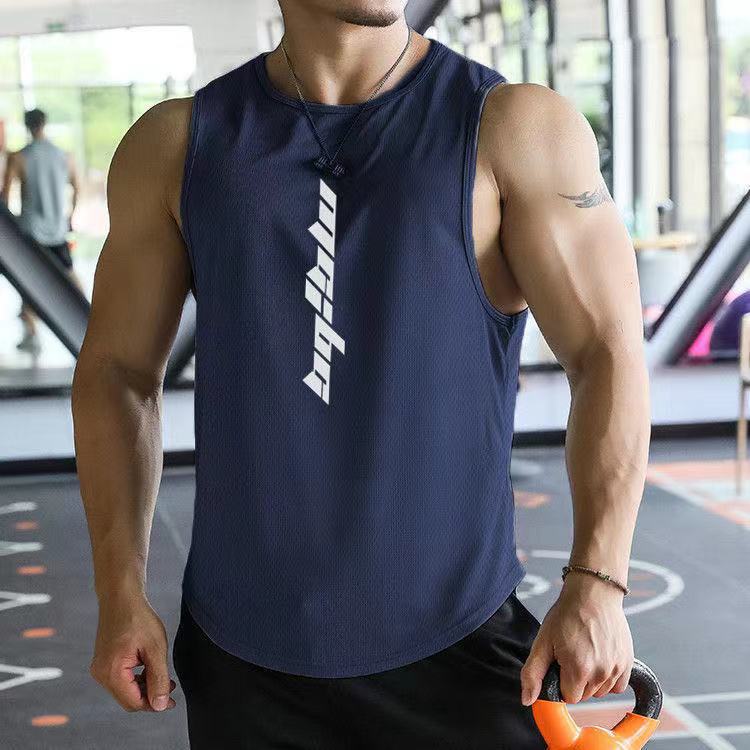 [QUICK-DRYING SPORTS VEST] SUMMER AND AUTUMN MENS MUSCLE TRAINING BROTHER FITNESS RUNNING MOISTURE WICKING SLEEVELESS T-SHIRT