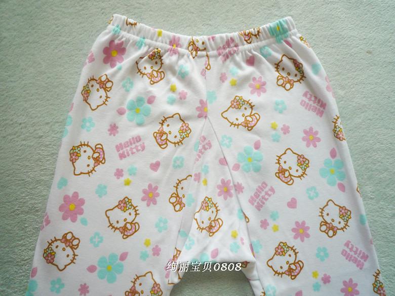 SPRING AND AUTUMN CHILDRENS UNDERWEAR CHILDRENS COTTON WOOL AUTUMN PANTS BOYS GIRLS PAJAMA PANTS SHIRTS NEW HOME PANTS MULTICOLOR