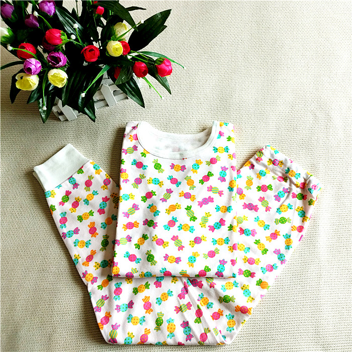 CHILDRENS COTTON CARTOON AUTUMN COAT SET GIRLS COTTON WOOL UNDERWEAR PAJAMAS COTTON LOUNGEWEAR PAJAMAS MULTI-COLORED