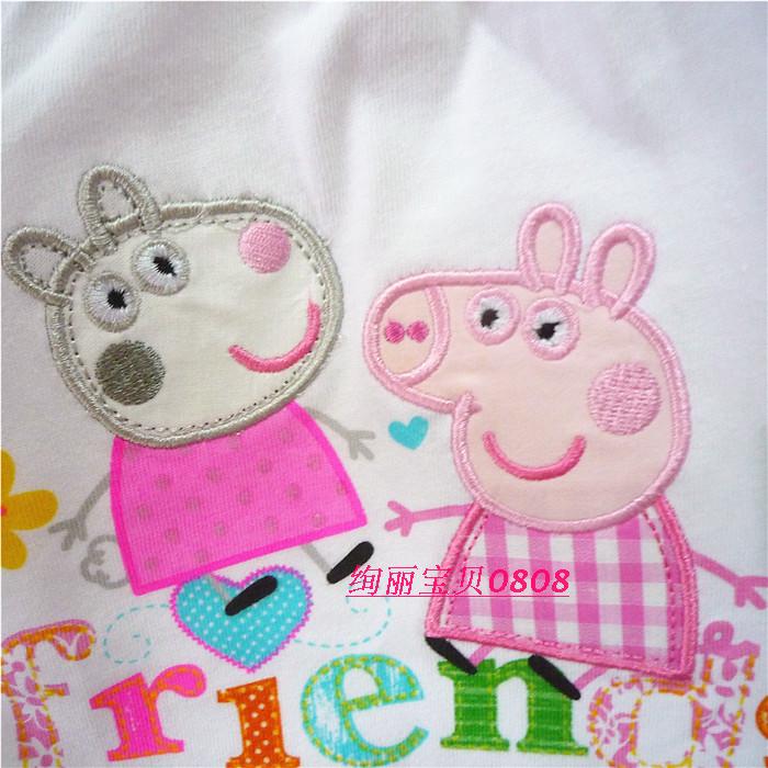 SPRING AND AUTUMN GIRLS COTTON PAJAMAS SET PIG LITTLE SISTER CHILDRENS HOME WEAR COTTON LONG SLEEVED TROUSERS TWO-PIECE SET