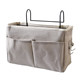 Thickened canvas dormitory fabric hanging blue bedside placing mobile phone debris storage box top and bottom laying rack storage hanging bag